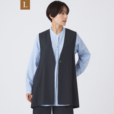 【送料無料】EVEX BY KRIZIA L (Women/大きいサイズ)/エヴェックス バイ クリツィアL【吸水速乾】【着用じわ防止】【ストレッチ性】ドライメランジフレアジレ(U7G02628__) アオ29L 衣料品【三越伊勢丹/公式】