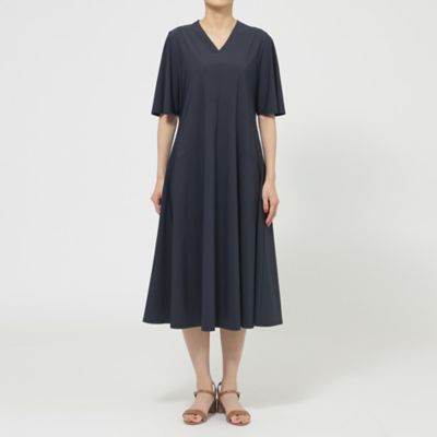 【Ｌ】【ウォッシャブル】【接触冷感】【ＵＶ対策】ストレッチフレアワンピース（Ｕ７Ｊ０３３５２＿＿）