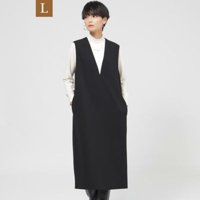 EVEX BY KRIZIA L (Women/大きいサイズ)/エヴェックス バイ クリツィアＬ 【Ｌ】【オンオフで活躍！】【ウォッシャブル】アムンゼンジャージージャンパースカート（Ｕ７Ｊ０３４３６＿＿）