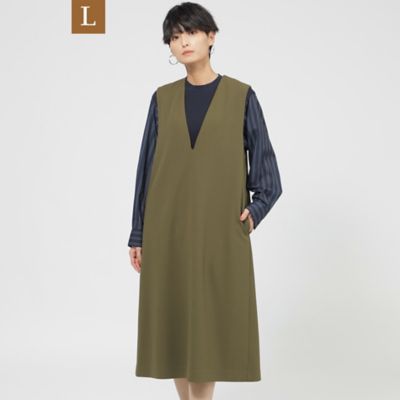 【Ｌ】【オンオフで活躍！】【ウォッシャブル】アムンゼンジャージージャンパースカート（Ｕ７Ｊ０３４３６＿＿）