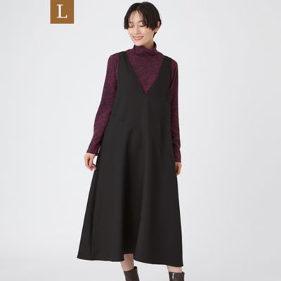 ＜EVEX BY KRIZIA L (Women/大きいサイズ)＞【Ｌ】【カタログ掲載】【マシンウォッシャブル】シャークツイードジャンパースカート（Ｕ７Ｊ０３６８８＿＿）