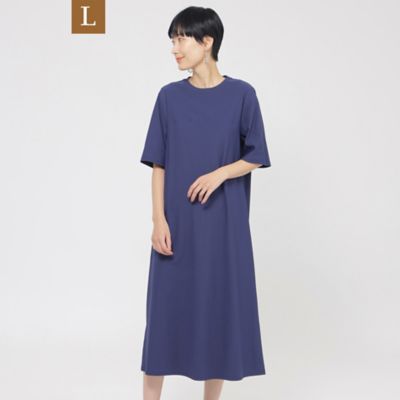 【Ｌ】【接触冷感】【ＵＶカット】【ウォッシャブル】メリルハイテンションＴシャツワンピース（Ｕ７Ｊ０４５７８＿＿）