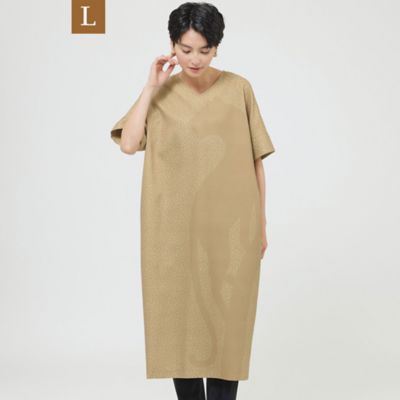EVEX BY KRIZIA L (Women/大きいサイズ)/エヴェックス バイ クリツィアＬ 【Ｌ】【接触冷感】【ウォッシャブル】シャドーパンサープリントサックワンピース（Ｕ７Ｊ０６３９５＿＿）