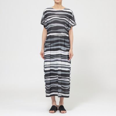【Ｌ】【カタログ掲載品】【接触冷感】【ＵＶ対策】【ウォッシャブル】コンチェロアニマルボーダーワンピース（Ｕ７Ｊ０６５５８＿＿）