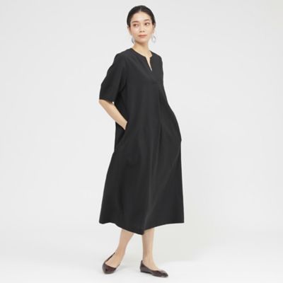 【Ｌ】【カタログ掲載品】【接触冷感】【ＵＶ対策】【ウォッシャブル】リネンライクタンブラーワンピース（Ｕ７Ｊ０７５６４＿＿）