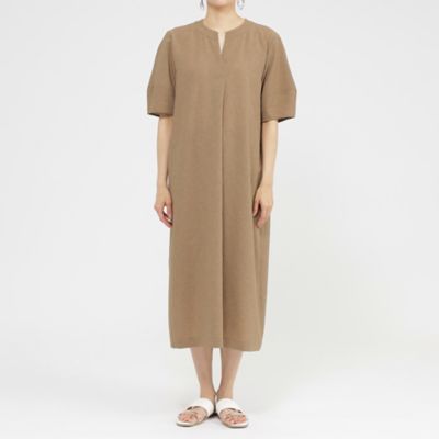 【Ｌ】【カタログ掲載品】【接触冷感】【ＵＶ対策】【ウォッシャブル】リネンライクタンブラーワンピース（Ｕ７Ｊ０７５６４＿＿）