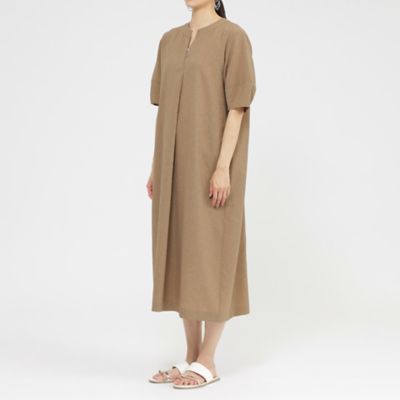 【Ｌ】【カタログ掲載品】【接触冷感】【ＵＶ対策】【ウォッシャブル】リネンライクタンブラーワンピース（Ｕ７Ｊ０７５６４＿＿）