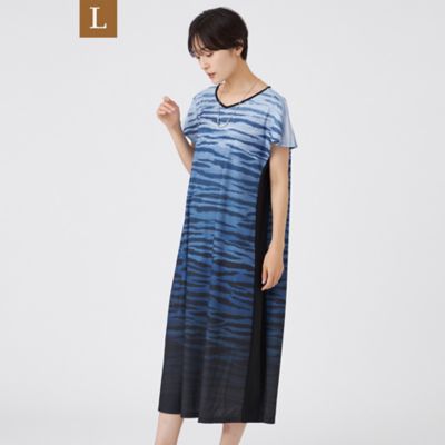 【Ｌ】【接触冷感】【ウォッシャブル】グラデーションゼブラワンピース（Ｕ７Ｊ０９６１６＿＿）