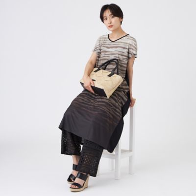 【Ｌ】【接触冷感】【ウォッシャブル】グラデーションゼブラワンピース（Ｕ７Ｊ０９６１６＿＿）