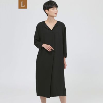 ＜EVEX BY KRIZIA L (Women/大きいサイズ)＞【Ｌ】【ウォッシャブル】ドライダブルクロスワンピース（Ｕ７Ｊ６６１９０＿＿）