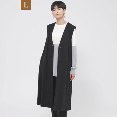 ＜EVEX BY KRIZIA L (Women/大きいサイズ)＞【Ｌ】【ウォッシャブル】ハイゲージコンパクトジャージージャンパースカート（Ｕ７Ｊ８０３１５＿＿）