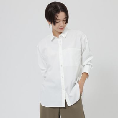 ＜EVEX BY KRIZIA L (Women/大きいサイズ)＞【Ｌ】【ウォッシャブル】【吸水速乾】ソフトタイプライターシャツ（Ｕ７Ｍ０３２１１＿＿）