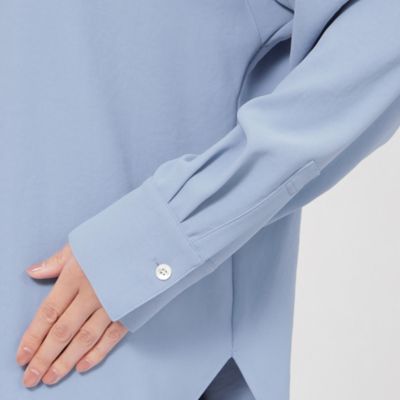 【Ｌ】【接触冷感】【吸水速乾】【ＵＶ対策】【ウォッシャブル】ｋｉｒｅｒｉシャツブラウス（Ｕ７Ｍ０７５３７＿＿）