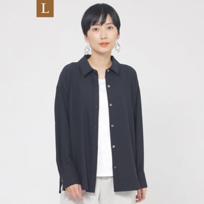 【Ｌ】【接触冷感】【吸水速乾】【ＵＶ対策】【ウォッシャブル】ｋｉｒｅｒｉシャツブラウス（Ｕ７Ｍ０７５３７＿＿）