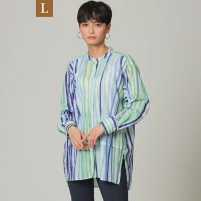 【Ｌ】【ウォッシャブル】カラフルカラーストライプシャツ（Ｕ７Ｍ１１１４４＿＿）