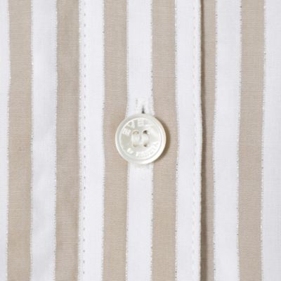 【Ｌ】【ウォッシャブル】シアーコンビストライプバンドカラーシャツ（Ｕ７Ｍ１３５６２＿＿）