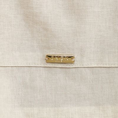 【Ｌ】【接触冷感】【ＵＶ対策】【ウォッシャブル】リネンライクタンブラーショートブラウス（Ｕ７Ｍ１５５６４＿＿）