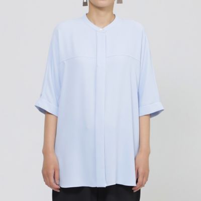 【Ｌ】【夏でもさらっと】【吸水速乾】【ウォシャブル】バックサテンジョーゼットブラウス（Ｕ７Ｍ１８５８１＿＿）