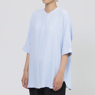 【Ｌ】【夏でもさらっと】【吸水速乾】【ウォシャブル】バックサテンジョーゼットブラウス（Ｕ７Ｍ１８５８１＿＿）