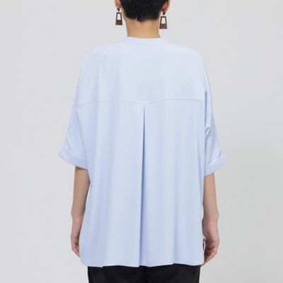 【Ｌ】【夏でもさらっと】【吸水速乾】【ウォシャブル】バックサテンジョーゼットブラウス（Ｕ７Ｍ１８５８１＿＿）