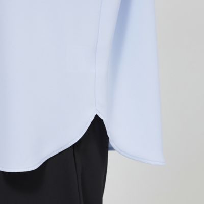 【Ｌ】【夏でもさらっと】【吸水速乾】【ウォシャブル】バックサテンジョーゼットブラウス（Ｕ７Ｍ１８５８１＿＿）