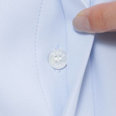 【Ｌ】【夏でもさらっと】【吸水速乾】【ウォシャブル】バックサテンジョーゼットブラウス（Ｕ７Ｍ１８５８１＿＿）