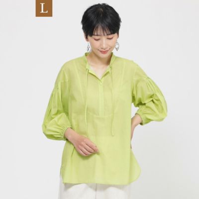 【SALE】【送料無料】EVEX BY KRIZIA L (Women/大きいサイズ)/エヴェックス バイ クリツィアL シアーボイルプルオーバーブラウス(U7M21613__) ミドリ70L トップス【三越伊勢丹/公式】