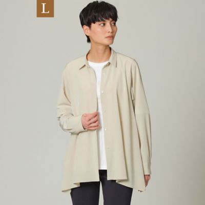 ＜EVEX BY KRIZIA L (Women/大きいサイズ)＞【Ｌ】【ウォッシャブル】【接触冷感】スーパーヴィヨンシャツ（Ｕ７Ｍ３２１４３＿＿）