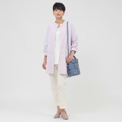 【Ｌ】【ウォッシャブル】【接触冷感】【吸水速乾】【ＵＶ対策】ソフトタイプライタースタンドカラーロングシャツ（Ｕ７Ｍ３３３０３＿＿）