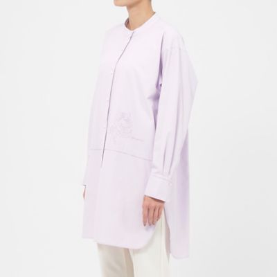 【Ｌ】【ウォッシャブル】【接触冷感】【吸水速乾】【ＵＶ対策】ソフトタイプライタースタンドカラーロングシャツ（Ｕ７Ｍ３３３０３＿＿）