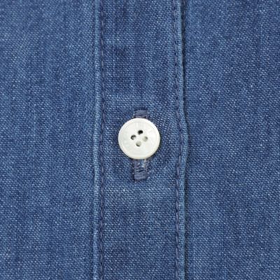 【Ｌ】【ウォッシャブル】ライトデニムボウタイシャツ（Ｕ７Ｍ４０２２３＿＿）