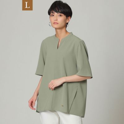 【Ｌ】【接触冷感】【吸水速乾】【ウォッシャブル】スーパードライツイルブラウス（Ｕ７Ｍ５０１５３＿＿）