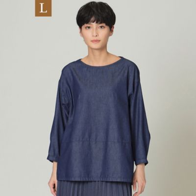 【Ｌ】【ウォッシャブル】ソフトデニムブラウス（Ｕ７Ｍ６０１２６＿＿）