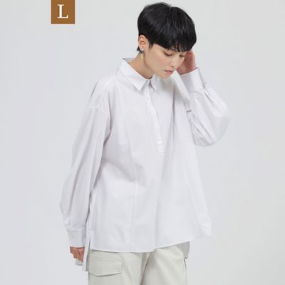 ＜EVEX BY KRIZIA L (Women/大きいサイズ)＞【Ｌ】【接触冷感】【ウォッシャブル】トリコットストライプブラウス（Ｕ７Ｍ６５１９１＿＿）