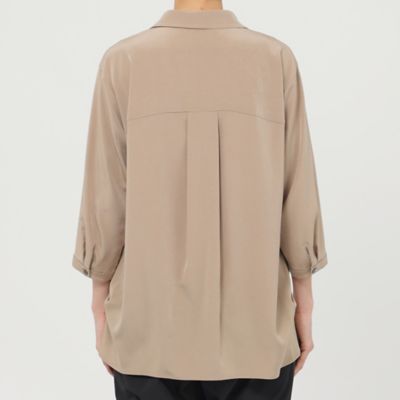 【Ｌ】【接触冷感】【ウォッシャブル】スーパーヴィヨン七分袖ブラウス（Ｕ７Ｍ７１３８０＿＿）