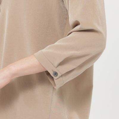 【Ｌ】【接触冷感】【ウォッシャブル】スーパーヴィヨン七分袖ブラウス（Ｕ７Ｍ７１３８０＿＿）