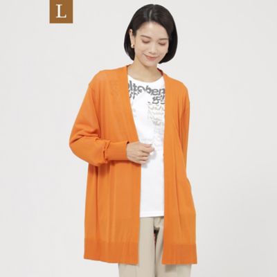 【Ｌ】【お出かけや冷房対策に】【ＵＶ対策】【ウォッシャブル】ドライタッチＶネックロングカーディガン（Ｕ７Ｎ０２３１３＿＿）