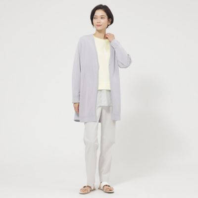 【Ｌ】【ウォッシャブル】プリーツニットロングカーディガン（Ｕ７Ｎ０３３２７＿＿）