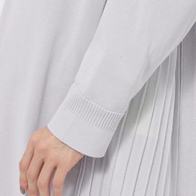 【Ｌ】【ウォッシャブル】プリーツニットロングカーディガン（Ｕ７Ｎ０３３２７＿＿）