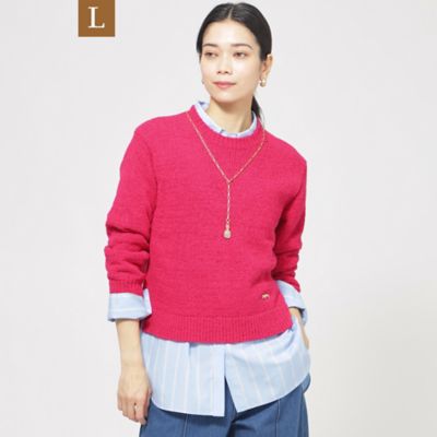 【Ｌ】【ウォッシャブル】ファンシーテープヤーンニットプルオーバー（Ｕ７Ｎ０９５３０＿＿）
