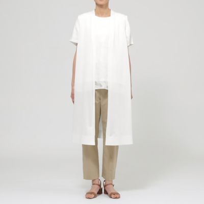 【Ｌ】【ウォッシャブル】ドライタッチコットンニットロングジレ（Ｕ７Ｎ１１５５５＿＿）
