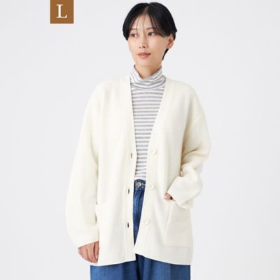 ＜EVEX BY KRIZIA L (Women/大きいサイズ)＞【Ｌ】【カタログ掲載】【ウォッシャブル】ブライトニットＶネックカーディガン（Ｕ７Ｎ１１６５１＿＿）