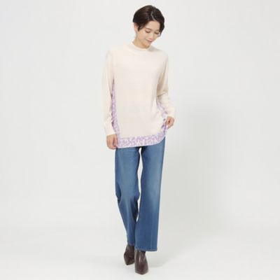 ２３ＡＷ＊Ｗｉｎｇｓ掲載＊【Ｌ】【ウォッシャブル】レオパードコンビハイネックニット（Ｕ７Ｎ１２２５２＿＿）
