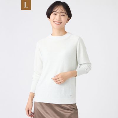 ＜EVEX BY KRIZIA L (Women/大きいサイズ)＞【Ｌ】【ＳＡＮＹＯ　Ｓｔｙｌｅ　ＥＤＩＴＩＯＮ掲載】【ウォッシャブル】ミニスパンコールニットプルオーバー（Ｕ７Ｎ１８６８２＿＿）