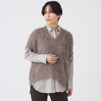 L】フェザータッチVネックニットベスト（U7N22691＿＿