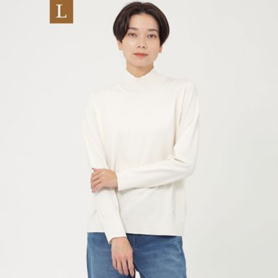 ＜EVEX BY KRIZIA L (Women/大きいサイズ)＞２３ＡＷ＊Ｗｉｎｇｓ掲載＊【Ｌ】【ウォッシャブル】ハイゲージカラーハイネックニット（Ｕ７Ｎ５０２２８＿＿）