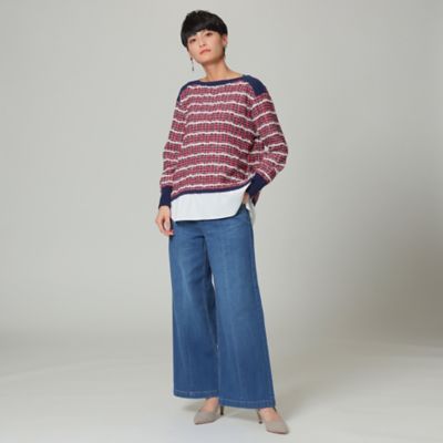 【Ｌ】【ウォッシャブル】シャツコンビファンシーツイードニット（Ｕ７Ｎ５１１０７＿＿）