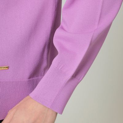 【Ｌ】【ウォッシャブル】レーヨンナイロンストレッチＶネックカラーニット（Ｕ７Ｎ５２１１８＿＿）