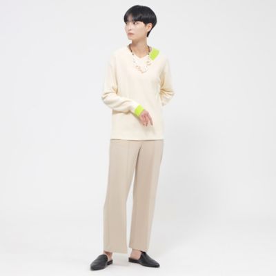 【Ｌ】【ウォッシャブル】ポイントカラーＶネックニット（Ｕ７Ｎ５２３１７＿＿）