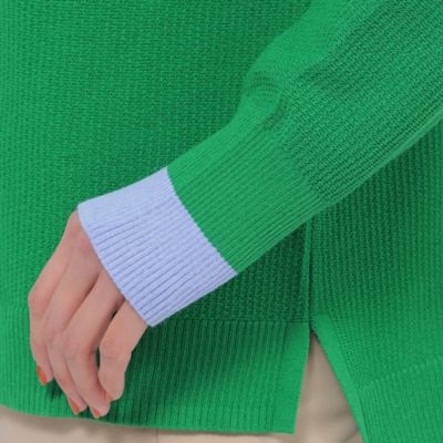 【Ｌ】【ウォッシャブル】ポイントカラーＶネックニット（Ｕ７Ｎ５２３１７＿＿）